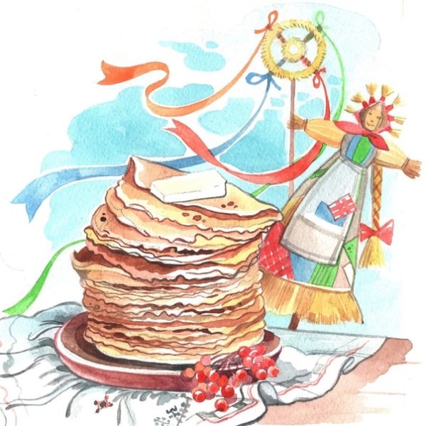 Масленица иллюстрации