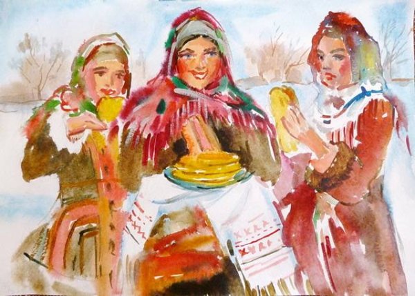 Масленица Золовкины посиделки в живописи