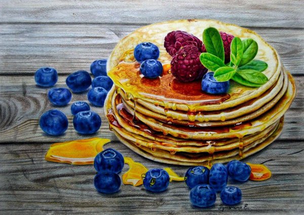 Блины гуашью