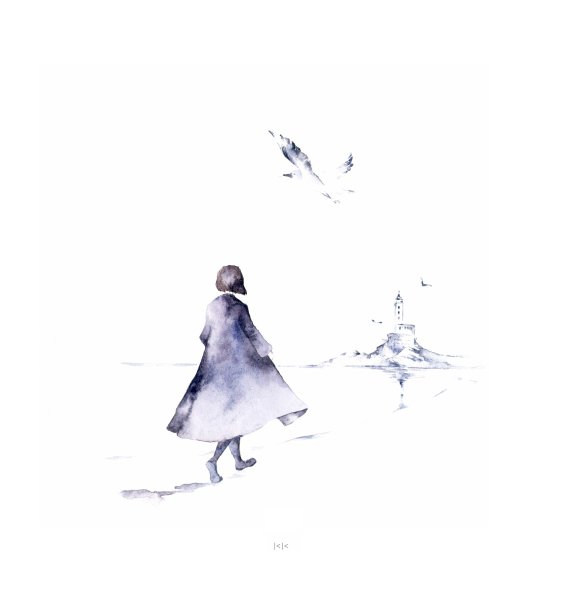 Акварель Минимализм люди