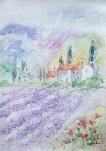 Прованс акварель