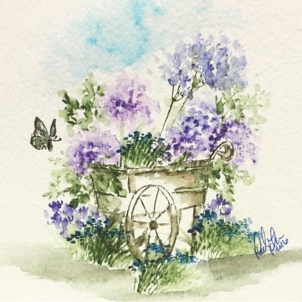 Акварель в стиле Прованс