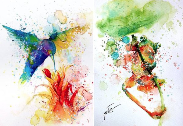 Акварельная Клякса эскиз