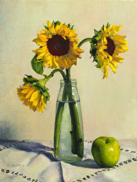 Натюрморт с подсолнухами