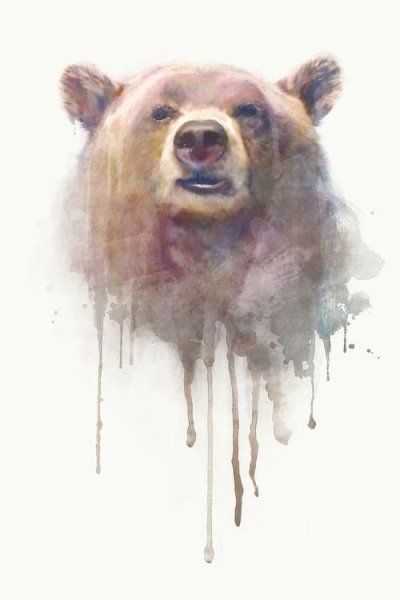 Животные акварелью