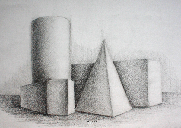 Геометрические тела гризайль