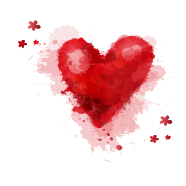 Сердце акварель