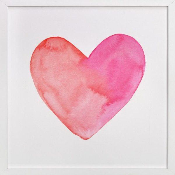 Сердечко акварель