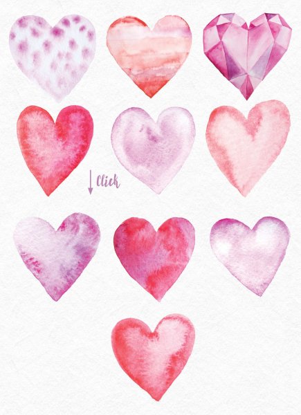 Сердце акварель