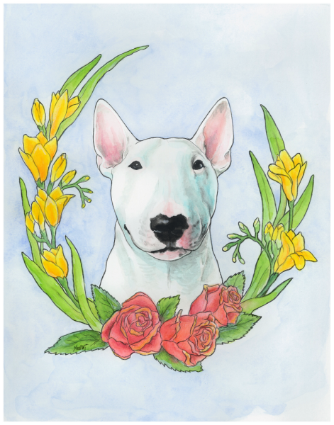 Бультерьер арт