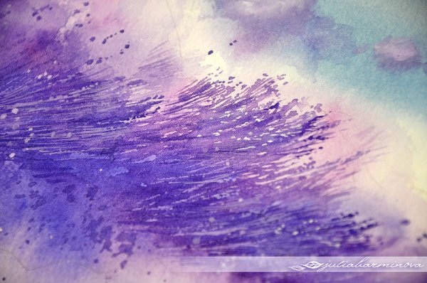 Фиолетовая акварель