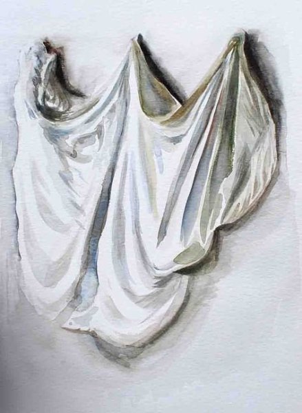 Драпировка живопись гризайль