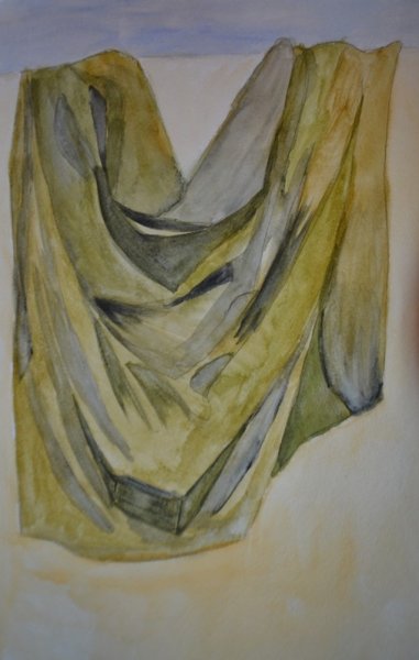 Драпировка акварелью