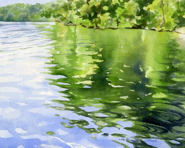 Море акварелью