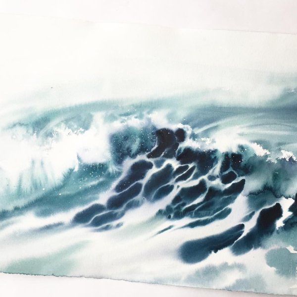 Под водой акварель