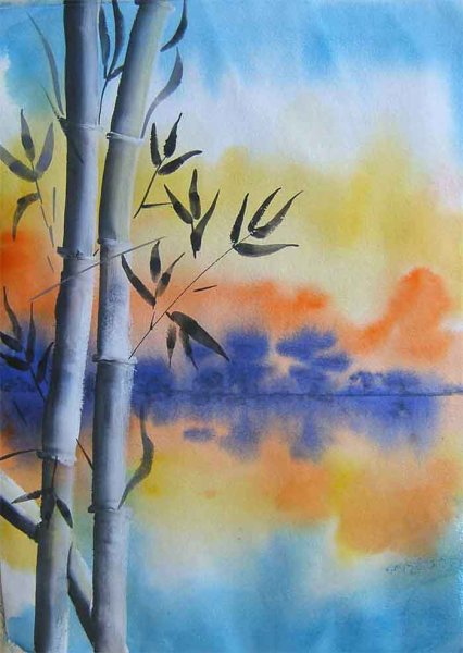 Рисование по сырому