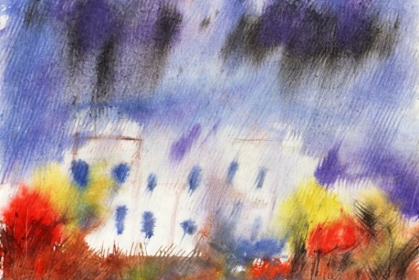 Рисование по сырому для детей