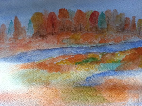 Рисование на мокром листе