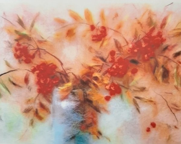 Шерстяная акварель осень