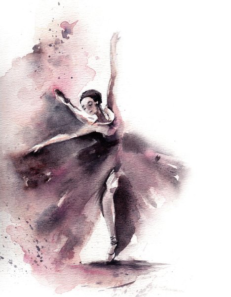 Танец акварель