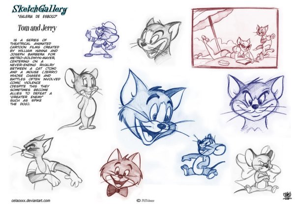 Том и Джерри Наброски