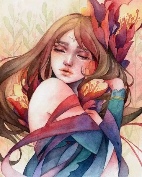 Маргарет Моралес акварель