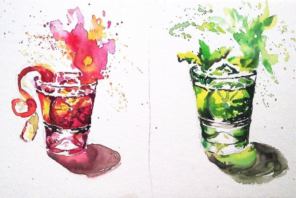 Акварельные скетчи