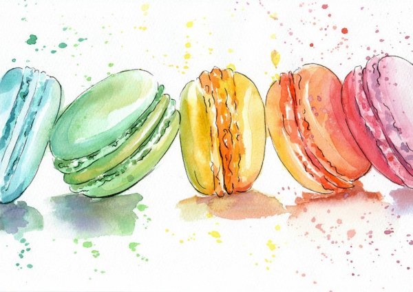 Скетч макаронс