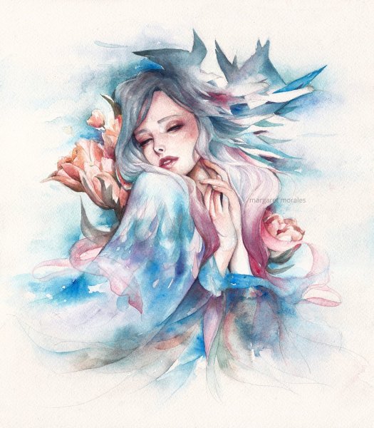 Маргарет Моралес акварель