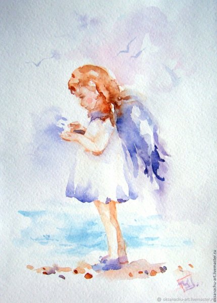 Ангел акварель