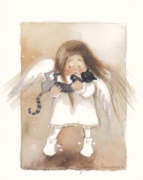 Ангелочек акварельный