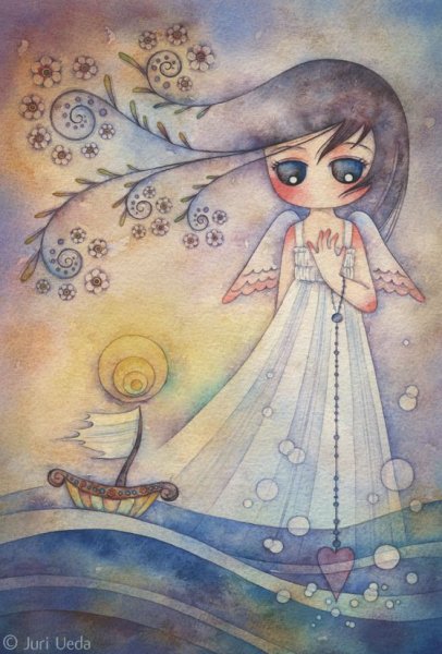 Ангел гуашью