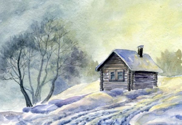 Ветхая избушка Есенин