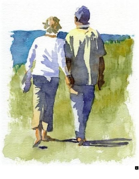 Акварельные Наброски людей в полный рост