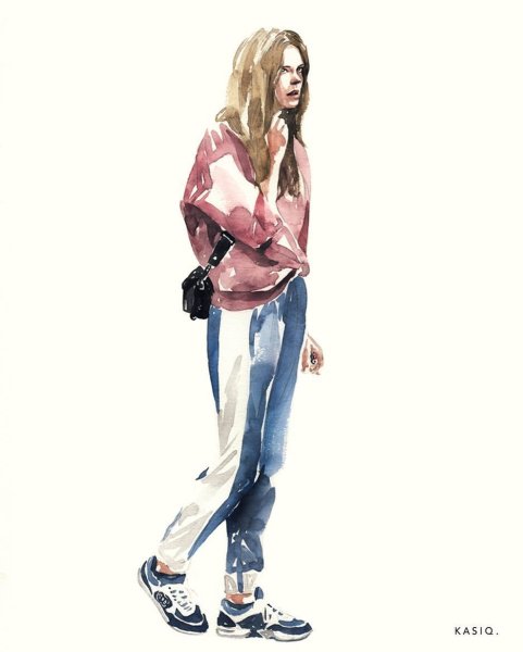 Зарисовки людей акварелью