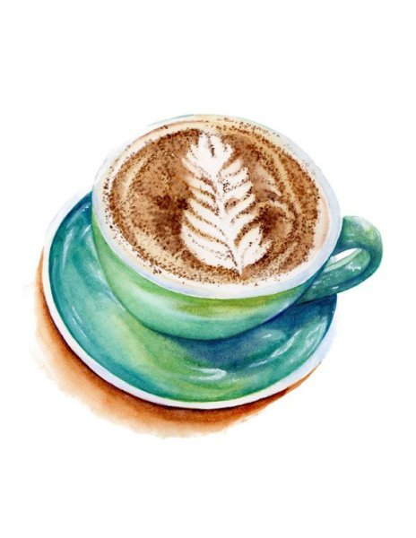 Капучино акварель