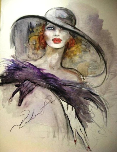 Картины шляпы с цветами