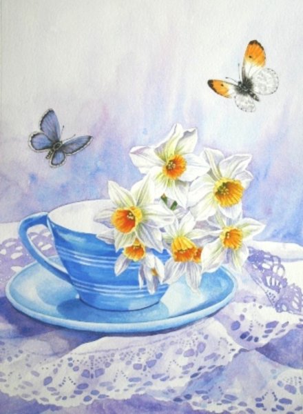 Доброе утро акварель