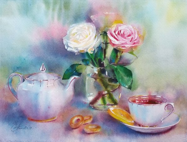 Художник любовь Титова акварели