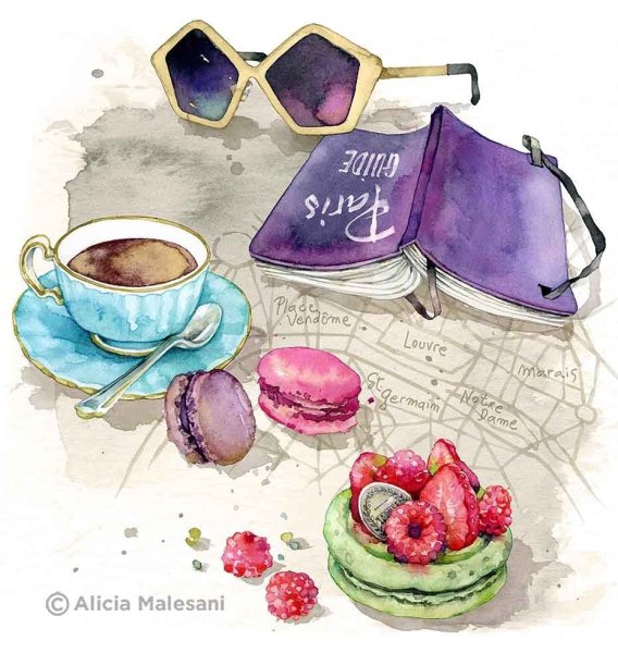 Акварельные иллюстрации к книгам