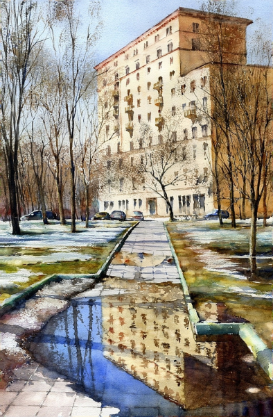 Тупоршин Владимир акварель Москва