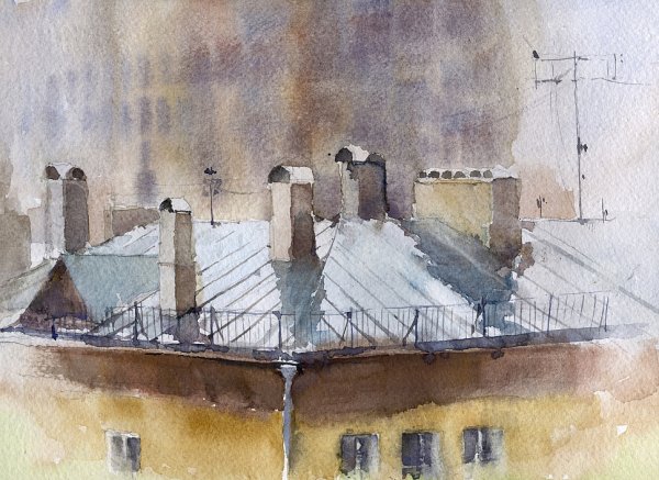 Александр Неровня Архитектор акварель