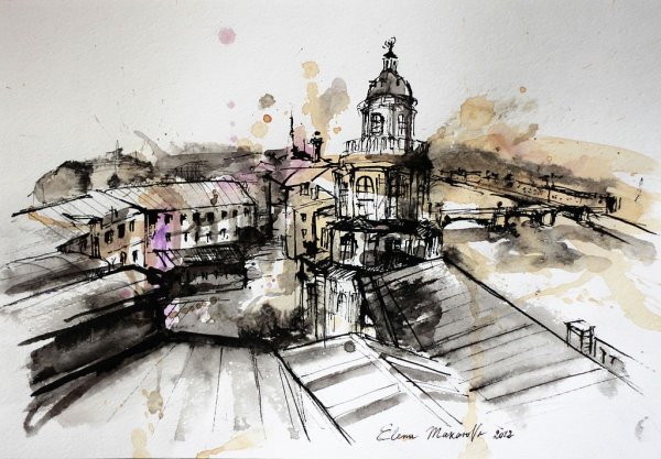 Крыши Питера Графика