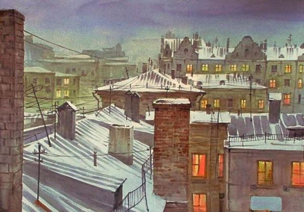 Илья Горгоц городские пейзажи