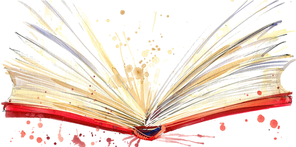 Книга нарисованная акварелью