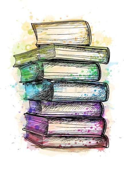 Акварельный фон книги