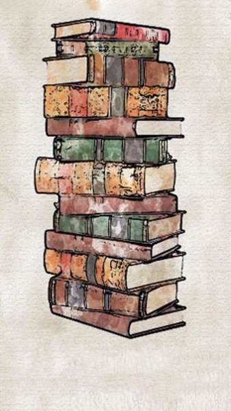 Раскрытая книга акварель