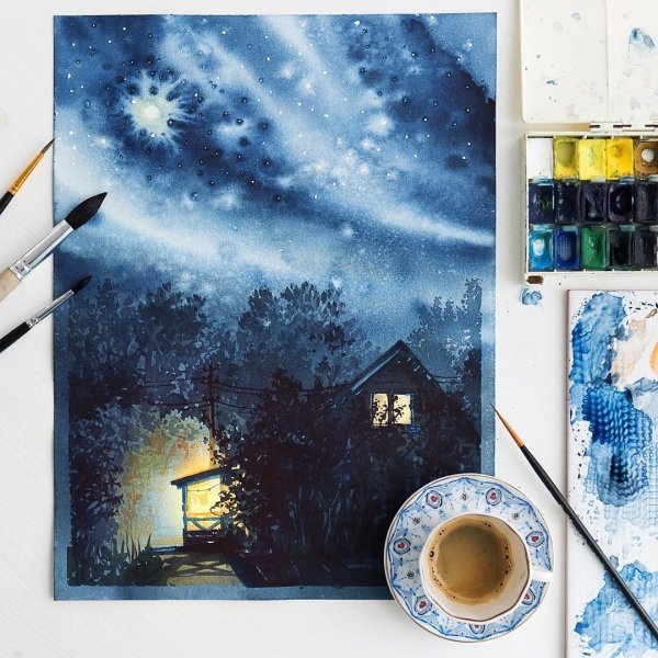 Акварельные скетчи