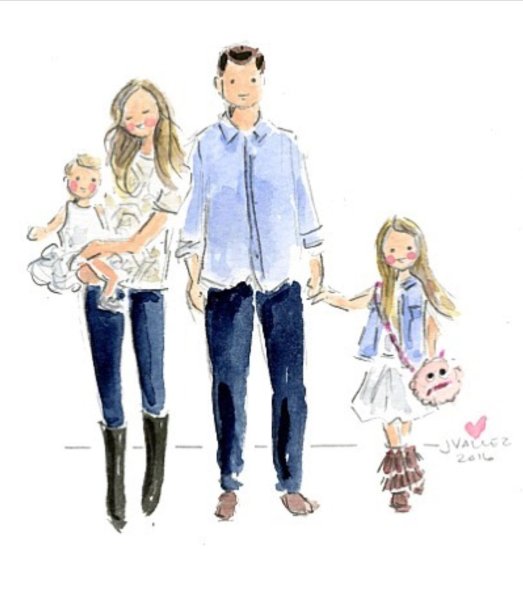 Муж и жена акварель