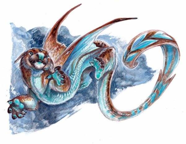 Акварельный дракончик
